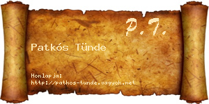 Patkós Tünde névjegykártya