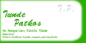 tunde patkos business card